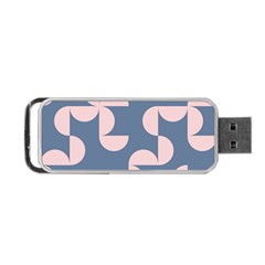 Pink And Blue Shapes Portable Usb Flash (two Sides) by MooMoosMumma