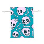 Skull Lightweight Drawstring Pouch (S) Back