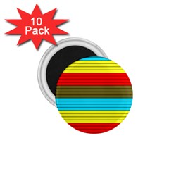 Multicolor With Black Lines 1 75  Magnets (10 Pack)  by tmsartbazaar