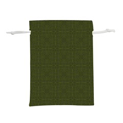 Army Green Color Polka Dots Lightweight Drawstring Pouch (s) by SpinnyChairDesigns