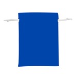True Cobalt Blue Color Lightweight Drawstring Pouch (S) Back