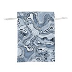 Faded Blue Abstract Art Lightweight Drawstring Pouch (S) Front