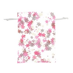 Pink Wildflower Print Lightweight Drawstring Pouch (s) by SpinnyChairDesigns