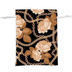 Offwhite Chain Pattern  Lightweight Drawstring Pouch (xl) by designsbymallika