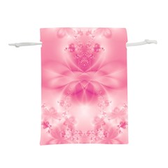 Pink Floral Pattern Lightweight Drawstring Pouch (s) by SpinnyChairDesigns