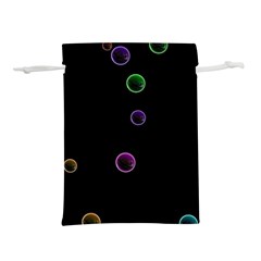Bubble In Blavk Background Lightweight Drawstring Pouch (l) by Sabelacarlos