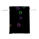 Bubble in blavk background Lightweight Drawstring Pouch (L) Back