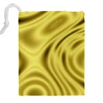 Golden wave  Drawstring Pouch (4XL) Back