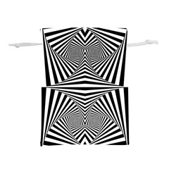 Black And White Stripes Lightweight Drawstring Pouch (s) by SpinnyChairDesigns