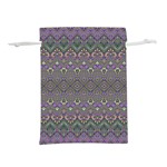 Boho Hearts and Flowers Lightweight Drawstring Pouch (S) Back
