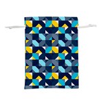Geometric Hypnotic Shapes Lightweight Drawstring Pouch (S) Back