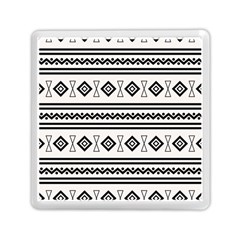 Black And White Aztec Memory Card Reader (square) by tmsartbazaar