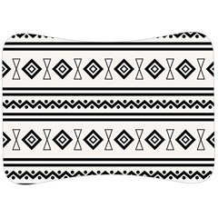 Black And White Aztec Velour Seat Head Rest Cushion by tmsartbazaar