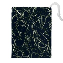 Neon Silhouette Leaves Print Pattern Drawstring Pouch (5xl) by dflcprintsclothing
