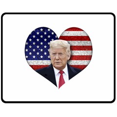 Trump President Sticker Design Double Sided Fleece Blanket (medium)  by dflcprintsclothing