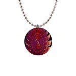 Chakra Flower 1  Button Necklace Front