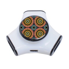 Aztec Multicolor Mandala 3-port Usb Hub by tmsartbazaar
