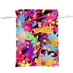 Psychedelic Geometry  Lightweight Drawstring Pouch (XL) Back