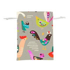 Scandinavian Birds Feather Weather Lightweight Drawstring Pouch (l) by andStretch
