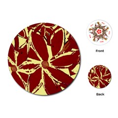 Flowery Fire Playing Cards Single Design (round) by Janetaudreywilson