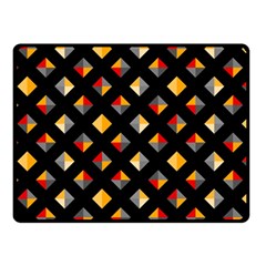 Geometric Diamond Tile Double Sided Fleece Blanket (small)  by tmsartbazaar