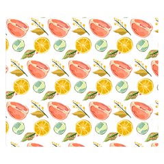 Citrus Gouache Pattern Double Sided Flano Blanket (small)  by EvgeniaEsenina