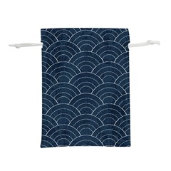 Blue Sashiko Pattern Lightweight Drawstring Pouch (s) by goljakoff