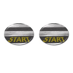 Asphalt Begin Bright Expectation Cufflinks (oval) by HermanTelo