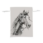 Custom Horse Lightweight Drawstring Pouch (S) Back