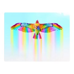 Rainbow Bird Double Sided Flano Blanket (mini)  by Sparkle