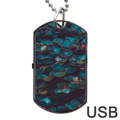 Realeafs Pattern Dog Tag Usb Flash (two Sides) by Sparkle