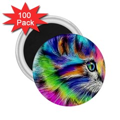 Rainbowcat 2 25  Magnets (100 Pack)  by Sparkle