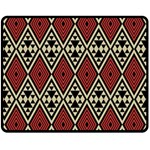 Motif Boho Style Geometric Double Sided Fleece Blanket (Medium)  58.8 x47.4  Blanket Back