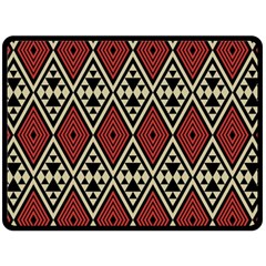 Motif Boho Style Geometric Double Sided Fleece Blanket (large)  by tmsartbazaar
