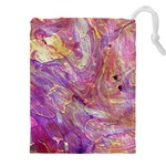 Marbling Abstract Layers Drawstring Pouch (5XL) Front
