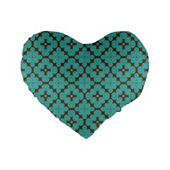 Tiles Standard 16  Premium Flano Heart Shape Cushions by Sobalvarro