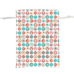 Aqua Coral Circles  Lightweight Drawstring Pouch (xl) by CuteKingdom