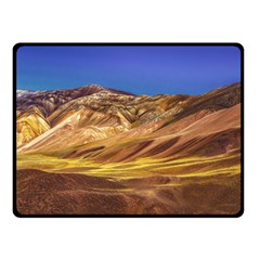 Colored Mountains Landscape, La Rioja, Argentina Double Sided Fleece Blanket (small)  by dflcprintsclothing