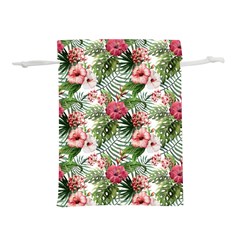 Monstera Flowers Pattern Lightweight Drawstring Pouch (s) by goljakoff