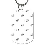 American Football Ball Motif Print Pattern Dog Tag (One Side) Front