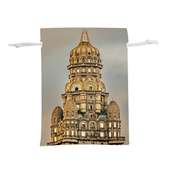 Salvo Palace Exterior View, Montevideo, Uruguay Lightweight Drawstring Pouch (m) by dflcprintsclothing