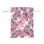 Pink leaves Lightweight Drawstring Pouch (S) Back