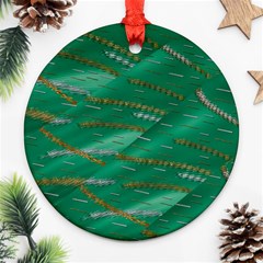 Colors To Celebrate All Seasons Calm Happy Joy Round Ornament (two Sides) by pepitasart