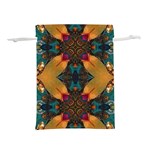 Teal and orange Lightweight Drawstring Pouch (S) Back
