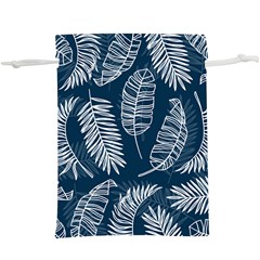 Blue Leaves  Lightweight Drawstring Pouch (xl) by goljakoff