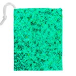 Aqua Marine Glittery Sequins Drawstring Pouch (4XL) Back