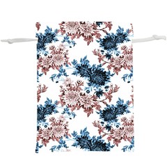 Blue And Rose Flowers  Lightweight Drawstring Pouch (xl) by goljakoff