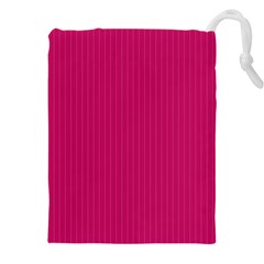Peacock Pink & White - Drawstring Pouch (5xl) by FashionLane