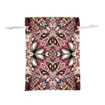Pink pattern Lightweight Drawstring Pouch (S) Back