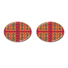 Shapes In Retro Colors2                                                           Cufflinks (oval) by LalyLauraFLM